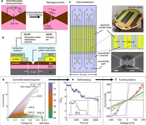 fabricate metallic nano break-junctions|electromigrated gold tunnel junction.